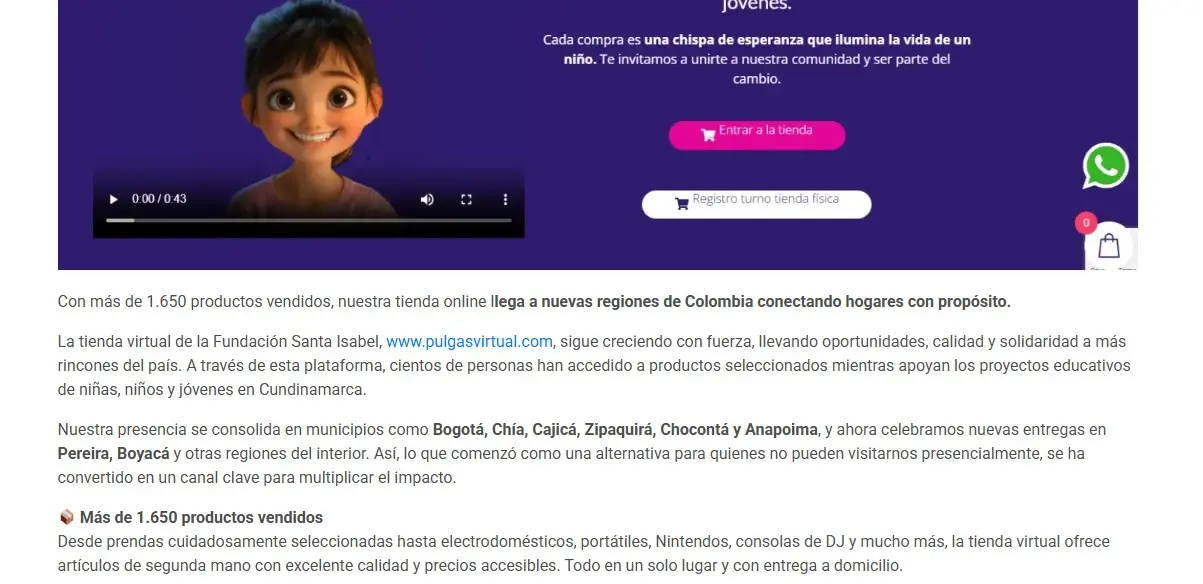 Articulo Fundación Santa Isabel ejemplo