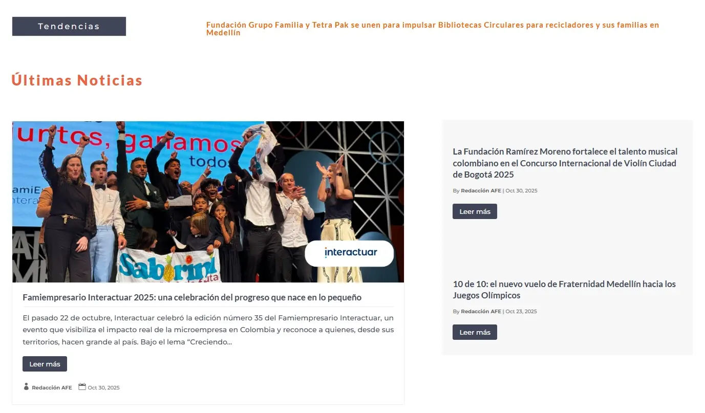 Seccion noticias AFE